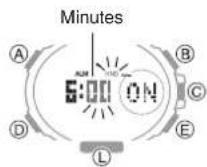CASIO GShock GSTB300S - - Création d'une alarme programme - 4