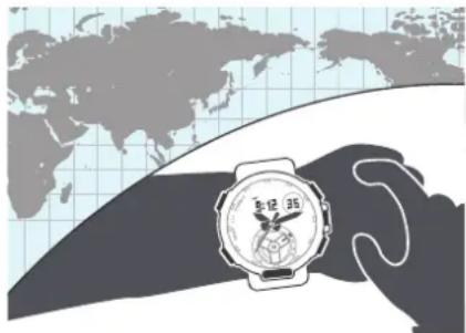 CASIO GShock GSTB300S - Configuration du réglage de l'heure mondiale - 1