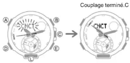 CASIO GShock GSTB300S - Effectuez l'opération indiquée sur l'écran du téléphone à coupler. - 1