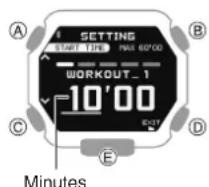CASIO GShock GBX100 - Configuration des réglages de la minuterie programmable - 3