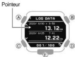 CASIO GShock GBX100 - Suppression d'un enregistrement particulier de données du journal - 2