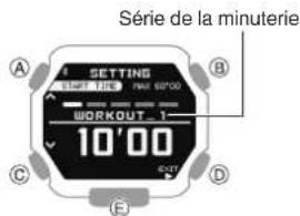 CASIO GShock GBX100 - Réglage de l'heure de départ de la minuterie - 2