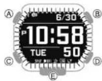 CASIO GShock GBX100 - - Éclairage manuel de l'écran - 1