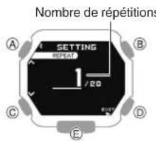 CASIO GShock GBX100 - Réglage de l'heure de départ de la minuterie - 1