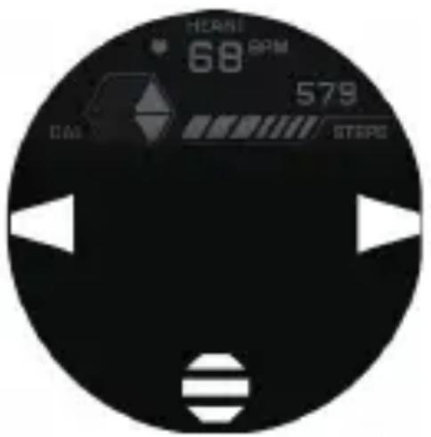 CASIO GShock GSWH1000 - Sur le cadran DIGITAL, touchez une des zones d'affichage (supérieure, centrale ou inférieure). - 1
