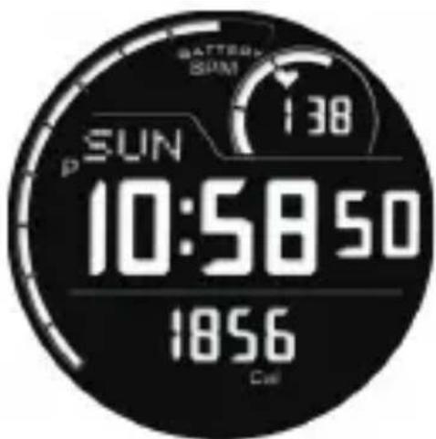 CASIO GShock GSWH1000 - Éléments sur l'écran 2 couches - 1
