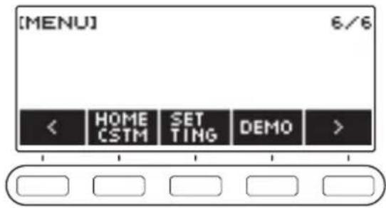 CASIO CTS400 - Utilisez < et > pour sélectionner le menu à 5 boutons qui comprend SETTING. - 1
