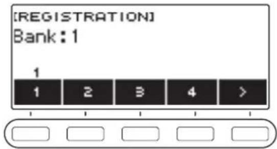 CASIO CTS400 - Utilisez les boutons 1 à 4 pour sélectionner une zone. - 2
