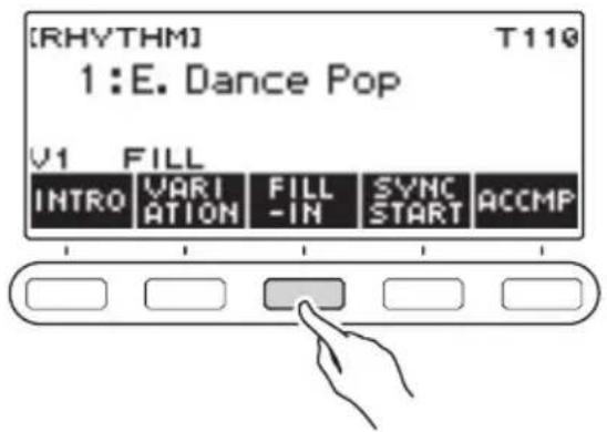 CASIO CTS400 - Appuyez sur FILL-IN. - 1