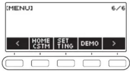 CASIO CTS400 - Utilisez < et > pour sélectionner le menu à 5 boutons qui comprend SETTING. - 1