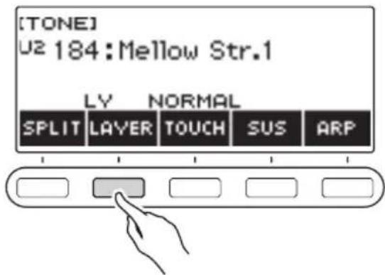CASIO CTS400 - Appuyez sur LAYER. - 1