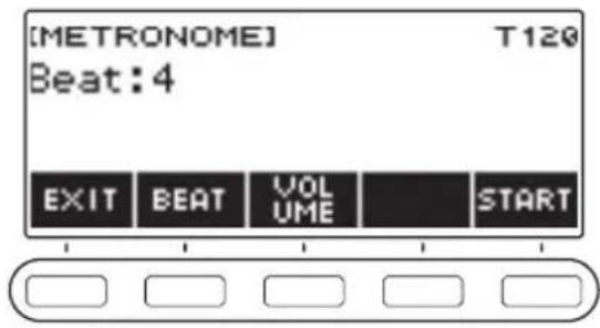 CASIO CTS400 - Appuyez sur METRONOME. - 1