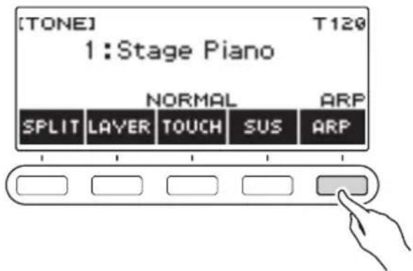 CASIO CTS400 - Appuyez sur ARP. - 1