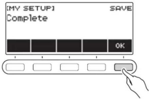 CASIO CTS400 - Quand « Complete » apparaît sur l'affichage, appuyez sur OK. - 1