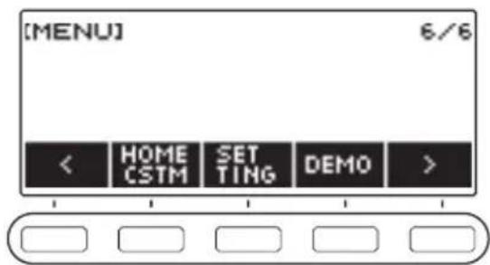 CASIO CTS400 - Utilisez < et > pour sélectionner le menu à 5 boutons qui comprend SETTING. - 1
