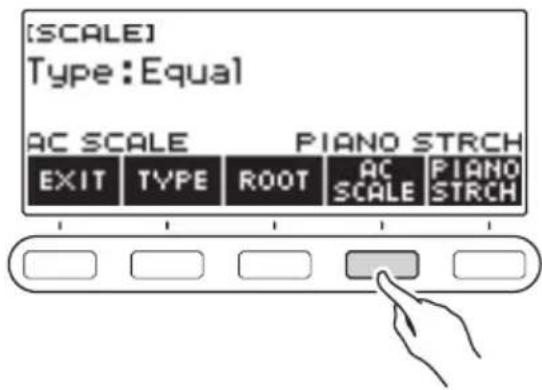 CASIO CTS400 - Appuyez sur AC SCALE. - 1
