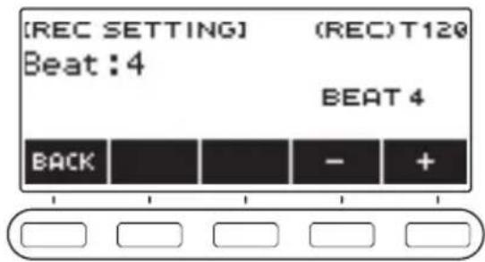 CASIO CTS400 - Modification du réglage de rythme pour l'enregistrement - 2