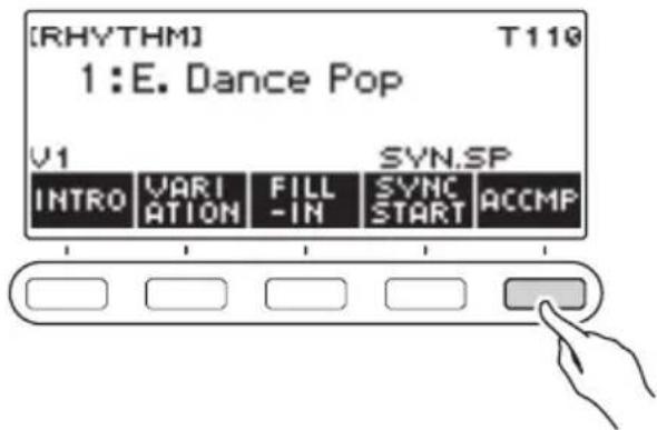CASIO CTS400 - Configuration de la lecture de rythme pour qu'elle s'arrête automatiquement lorsque le jeu d'accord est arrêté (arrêt synchronisé) - 1