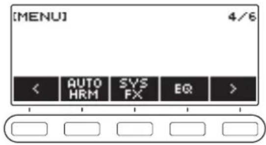 CASIO CTS400 - Utilisez < et > pour sélectionner le menu à 5 boutons qui comprend EQ. - 1