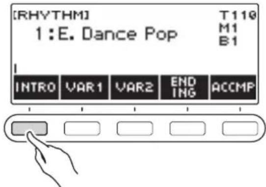 CASIO CTS400 - Quand la lecture de rythme est arrêtée, appuyez sur INTRO. - 1