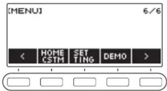 CASIO CTS400 - Utilisez < et > pour sélectionner le menu à 5 boutons qui comprend SETTING. - 1