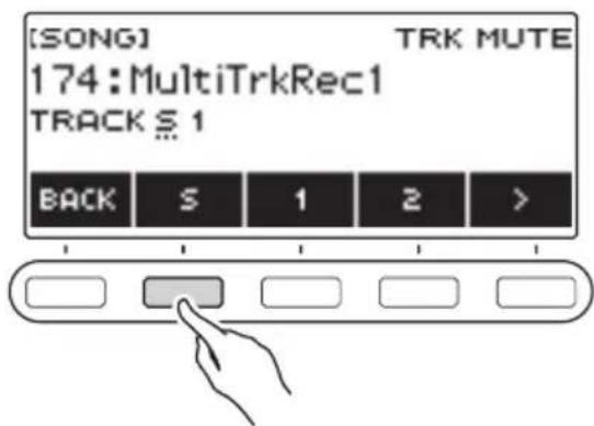 CASIO CTS400 - Appuyez sur le bouton correspondant au numéro de la piste que vous souhaitez mettre en sourdine. - 1