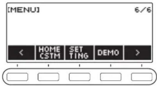 CASIO CTS400 - Utilisez < et > pour sélectionner le menu à 5 boutons qui comprend SETTING. - 1