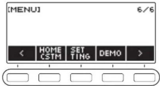 CASIO CTS400 - Utilisez < et > pour sélectionner le menu à 5 boutons qui comprend SETTING. - 1