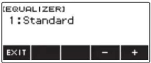 CASIO CTS400 - Utilisez < et > pour sélectionner le menu à 5 boutons qui comprend EQ. - 2