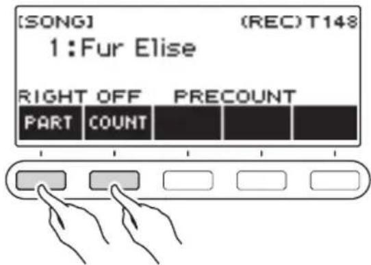CASIO CTS400 - Utilisez PART et COUNT pour sélectionner les réglages souhaités. - 1