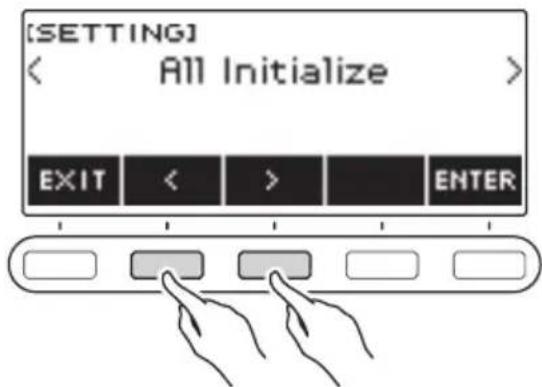 CASIO CTS400 - Réinitialisation des réglages à leurs valeurs initiales par défaut - 1