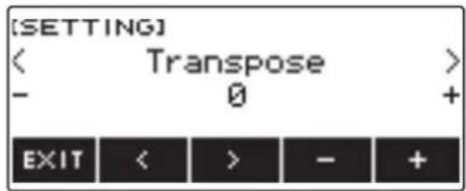 CASIO CTS400 - Changement de la hauteur du son par demi-tons (Transposition) - 2