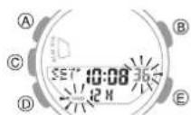 CASIO GShock GBA900 - Réglement de l'heure et de la date - 1