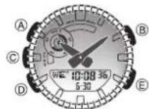 CASIO GShock GBA900 - Éclairage manuel de l'écran - 1