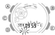 CASIO GShock GBA900 - Utilisation d'un compteur d'intervalles pour mesurer le temps écoulé - 1
