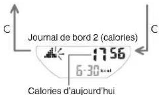 CASIO GShock GBA900 - Défilament entre les écrans du journal de bord - 2