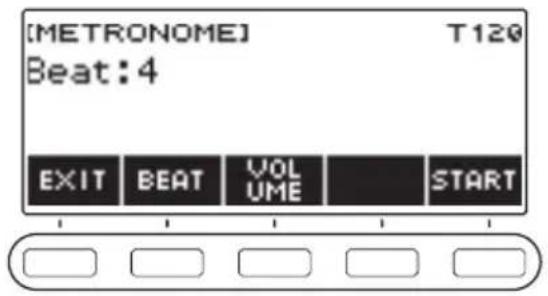 CASIO LKS450 - Appuyez sur METRONOME. - 1