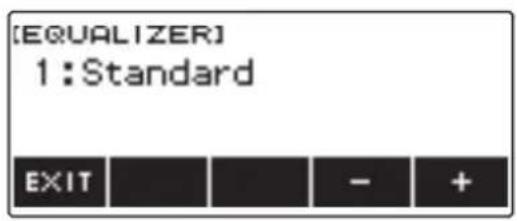 CASIO LKS450 - Utilisez < et > pour sélectionner le menu à 5 boutons qui comprend EQ. - 2
