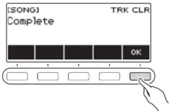 CASIO LKS450 - Quand « Complete » apparaît sur l'affichage, appuyez sur OK. - 1