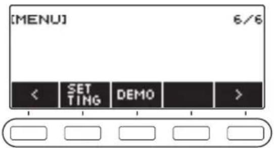 CASIO LKS450 - Utilisez < et > pour sélectionner le menu à 5 boutons qui comprend SETTING. - 1