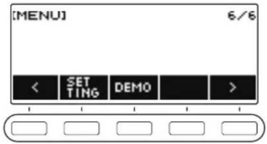CASIO LKS450 - Utilisez < et > pour sélectionner le menu à 5 boutons qui comprend SETTING. - 1
