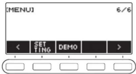 CASIO LKS450 - Utilisez < et > pour sélectionner le menu à 5 boutons qui comprend SETTING. - 1