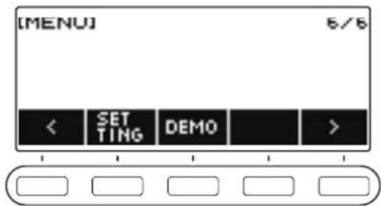 CASIO LKS450 - Utilisez < et > pour sélectionner le menu à 5 boutons (page FR-17) qui comprend SETTING. - 1