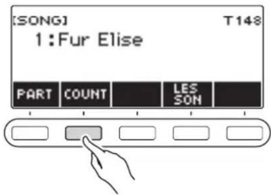 CASIO LKS450 - Pendant que la chanson est arrêtée, appuyez sur COUNT. - 1