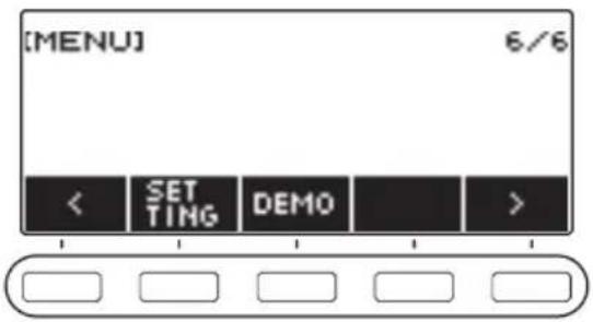 CASIO LKS450 - Utilisez < et > pour sélectionner le menu à 5 boutons qui comprend SETTING. - 1