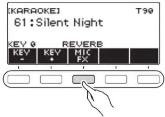 CASIO LKS450 - Si vous le souhaitez, utilisez MIC FX pour modifier l'effet du microphone. - 1
