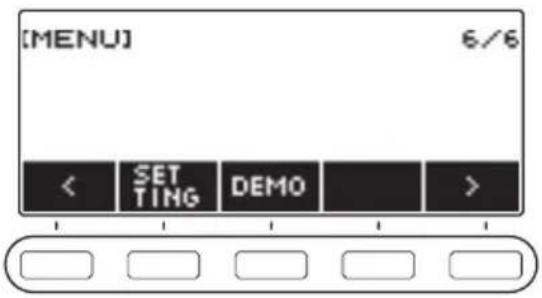 CASIO LKS450 - Utilisez < et > pour sélectionner le menu à 5 boutons qui comprend SETTING. - 1