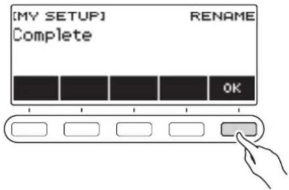 CASIO LKS450 - Quand « Complete » apparaît sur l'affichage, appuyez sur OK. - 1
