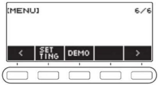 CASIO LKS450 - Utilisez < et > pour sélectionner le menu à 5 boutons qui comprend SETTING. - 1