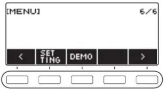 CASIO LKS450 - Utilisez < et > pour sélectionner le menu à 5 boutons qui comprend SETTING. - 1